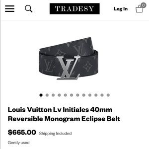 Black LV belt